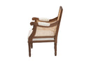 Ryland Beige Fabric and Walnut Brown Accent Chair Baxton