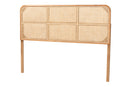 Lindo Natural Brown Finished Bayur Wood and Rattan Queen Size Headboard Baxton