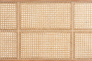 Lindo Natural Brown Finished Bayur Wood and Rattan Queen Size Headboard Baxton