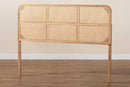 Lindo Natural Brown Finished Bayur Wood and Rattan Queen Size Headboard Baxton