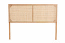 Nada Natural Brown Finished Bayur Wood and Rattan Queen Size Headboard Baxton