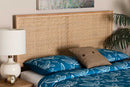 Nada Natural Brown Finished Bayur Wood and Rattan Queen Size Headboard Baxton
