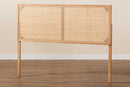 Nada Natural Brown Finished Bayur Wood and Rattan Queen Size Headboard Baxton