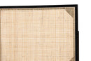 Nada Black Finished Bayur Wood and Natural Rattan Queen Size Headboard Baxton