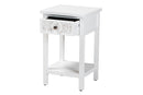Lancashire White 1-Drawer End Table Baxton