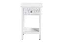 Lancashire White 1-Drawer End Table Baxton
