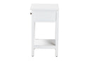 Lancashire White 1-Drawer End Table Baxton