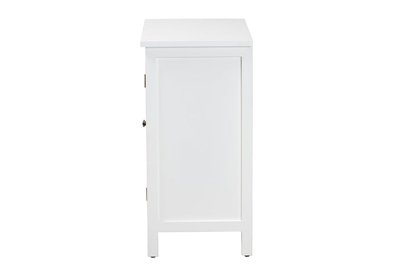 Lancashire White 2-Door Storage Cabinet Baxton