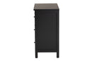 Lancashire Black 3-Drawer Storage Cabinet Baxton