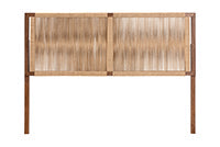 Lissette Walnut Brown Finished Bayur Wood Queen Size Headboard Baxton