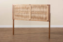 Lissette Walnut Brown Finished Bayur Wood Queen Size Headboard Baxton