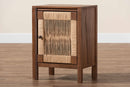 Lissette Walnut Brown Finished Bayur Wood Nightstand Baxton