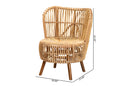Melle Natural Rattan Wide Seat Lounge Chair Baxton