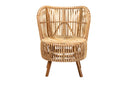 Melle Natural Rattan Wide Seat Lounge Chair Baxton