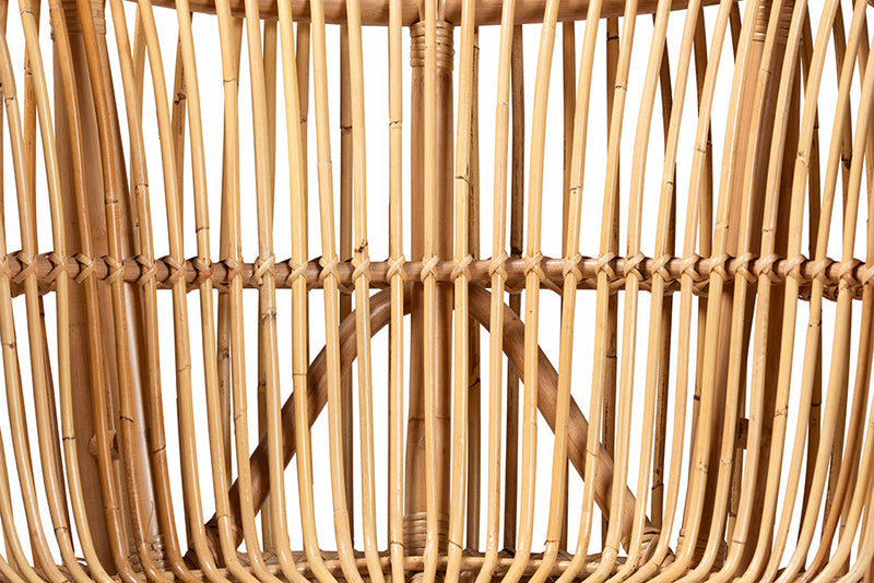 Melle Natural Rattan Wide Seat Lounge Chair Baxton