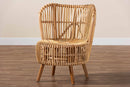 Melle Natural Rattan Wide Seat Lounge Chair Baxton