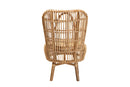 Melle Natural Rattan Tall Lounge Chair Baxton
