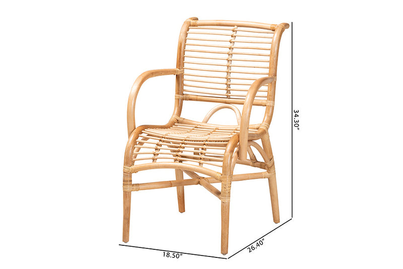 Bardia Natural Rattan Lounge Chair Baxton