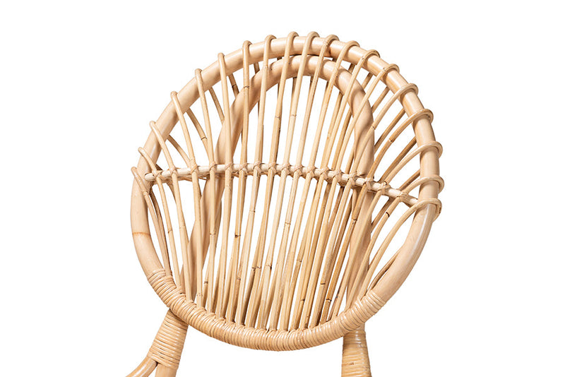 Alinia Natural Brown Rattan Dining Chair Baxton
