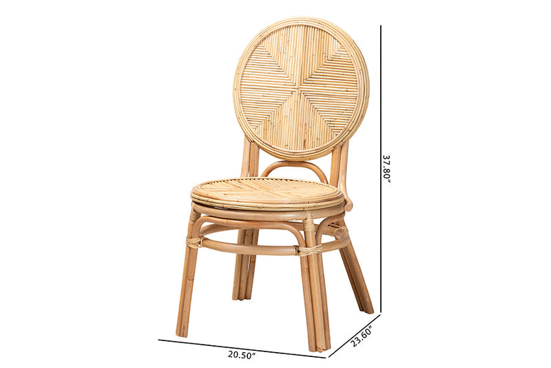 Montclare Natural Brown Rattan Dining Chair Baxton