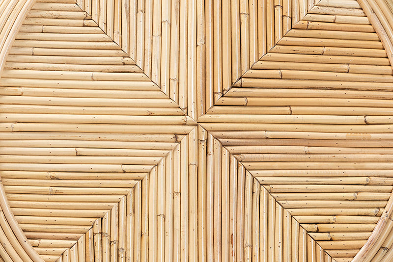 Montclare Natural Brown Rattan 5-Piece Dining Set Baxton