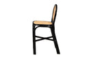 Denver Two-Tone Black and Natural Brown Rattan Counter Stool Baxton