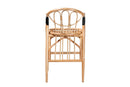 Leland Natural Brown Rattan Counter Stool Baxton