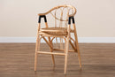 Leland Natural Brown Rattan Counter Stool Baxton