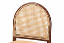 Newman Natural Rattan and Acacia Wood 2Pc Dining Chair Set Baxton