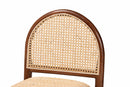 Newman Natural Rattan and Acacia Wood Counter Stool Baxton