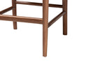 Newman Natural Rattan and Acacia Wood Counter Stool Baxton