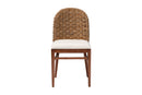 Euclid Walnut Brown Finished Acacia Wood and Seagrass Dining Chair Baxton