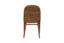 Euclid Walnut Brown Finished Acacia Wood and Seagrass Dining Chair Baxton