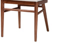 Euclid Walnut Brown Finished Acacia Wood and Seagrass Dining Chair Baxton