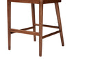 Euclid Walnut Brown Finished Acacia Wood and Seagrass Counter Stool Baxton