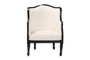 Lylah Beige Fabric and Black Accent Chair Baxton