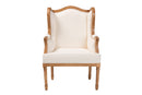 Kirchem Beige Fabric and Honey Oak Accent Chair Baxton