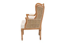 Kirchem Beige Fabric and Honey Oak Accent Chair Baxton