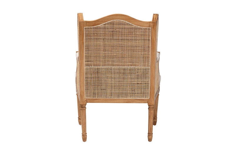 Kirchem Beige Fabric and Honey Oak Accent Chair Baxton