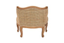 Diva Beige Fabric and Honey Oak Low Seat Accent Chair Baxton