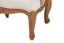Diva Beige Fabric and Honey Oak Low Seat Accent Chair Baxton
