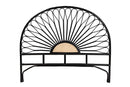 Drucilla Two-Tone Black and Natural Brown Rattan King Size Standalone Headboard Baxton