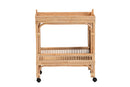 Devlin Natural Brown Rattan Wine Cart Baxton