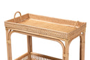 Devlin Natural Brown Rattan Wine Cart Baxton