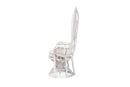 Erie White Natural Rattan Peacock Accent Chair Baxton