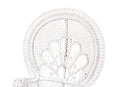 Erie White Natural Rattan Peacock Accent Chair Baxton