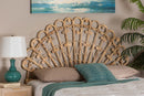 Isaiah Natural Brown Rattan Queen Size Standalone Headboard Baxton