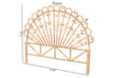 Isaiah Natural Brown Rattan Queen Size Standalone Headboard Baxton