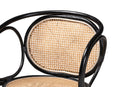Nadeen Two-Tone Black and Natural Brown Rattan Dining Chair Baxton