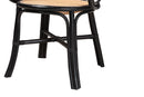 Nadeen Two-Tone Black and Natural Brown Rattan Dining Chair Baxton